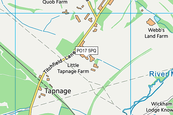 PO17 5PQ map - OS VectorMap District (Ordnance Survey) PO17 5PQ map - OS VectorMap District (Ordnance Survey)