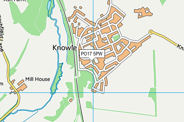 PO17 5PW map - OS VectorMap District (Ordnance Survey) PO17 5PW map - OS VectorMap District (Ordnance Survey)