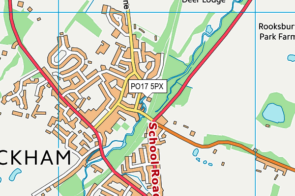 PO17 5PX map - OS VectorMap District (Ordnance Survey) PO17 5PX map - OS VectorMap District (Ordnance Survey)