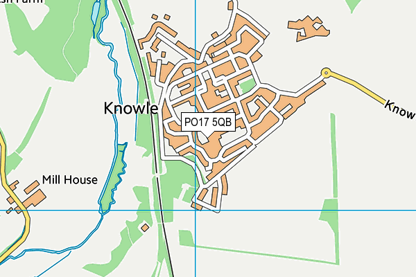 PO17 5QB map - OS VectorMap District (Ordnance Survey) PO17 5QB map - OS VectorMap District (Ordnance Survey)