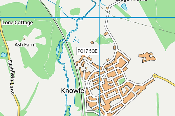 PO17 5QE map - OS VectorMap District (Ordnance Survey) PO17 5QE map - OS VectorMap District (Ordnance Survey)
