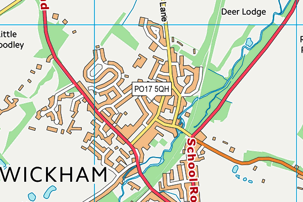 PO17 5QH map - OS VectorMap District (Ordnance Survey) PO17 5QH map - OS VectorMap District (Ordnance Survey)