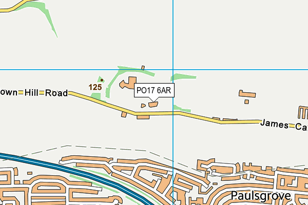 PO17 6AR map - OS VectorMap District (Ordnance Survey) PO17 6AR map - OS VectorMap District (Ordnance Survey)