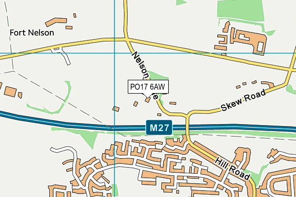 PO17 6AW map - OS VectorMap District (Ordnance Survey) PO17 6AW map - OS VectorMap District (Ordnance Survey)