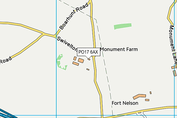 PO17 6AX map - OS VectorMap District (Ordnance Survey) PO17 6AX map - OS VectorMap District (Ordnance Survey)