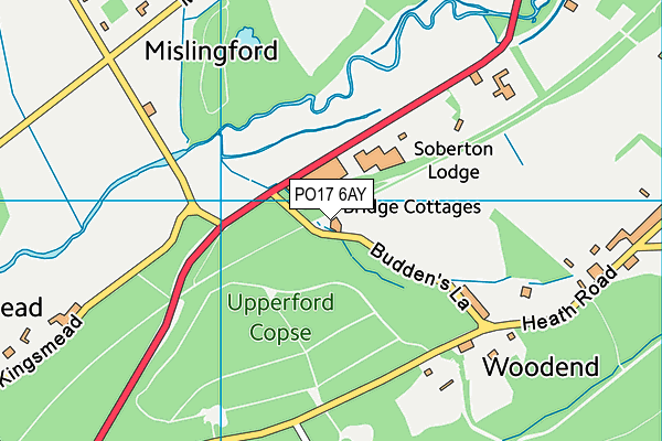 PO17 6AY map - OS VectorMap District (Ordnance Survey)