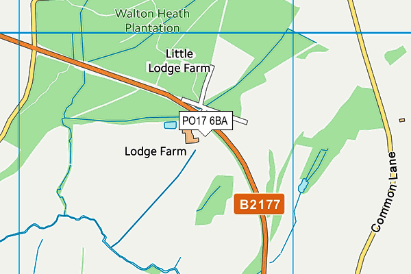 PO17 6BA map - OS VectorMap District (Ordnance Survey) PO17 6BA map - OS VectorMap District (Ordnance Survey)