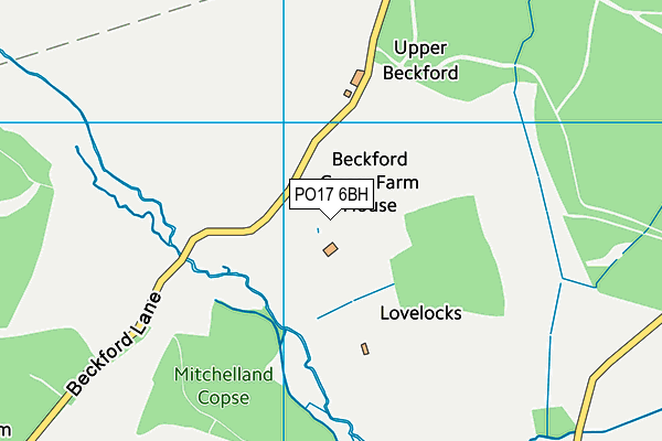 PO17 6BH map - OS VectorMap District (Ordnance Survey) PO17 6BH map - OS VectorMap District (Ordnance Survey)