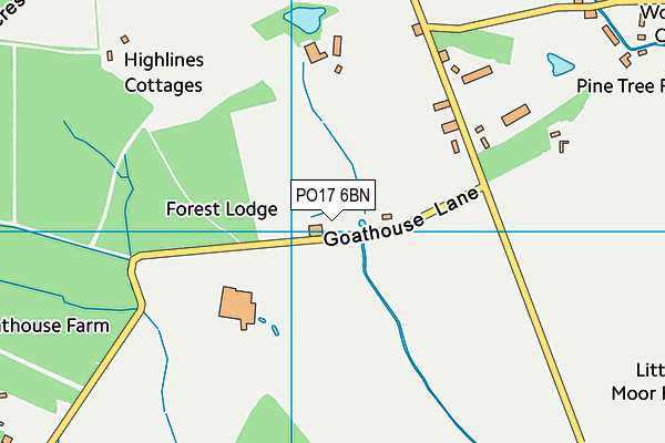 PO17 6BN map - OS VectorMap District (Ordnance Survey) PO17 6BN map - OS VectorMap District (Ordnance Survey)