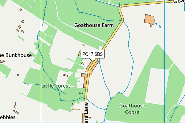 PO17 6BS map - OS VectorMap District (Ordnance Survey) PO17 6BS map - OS VectorMap District (Ordnance Survey)