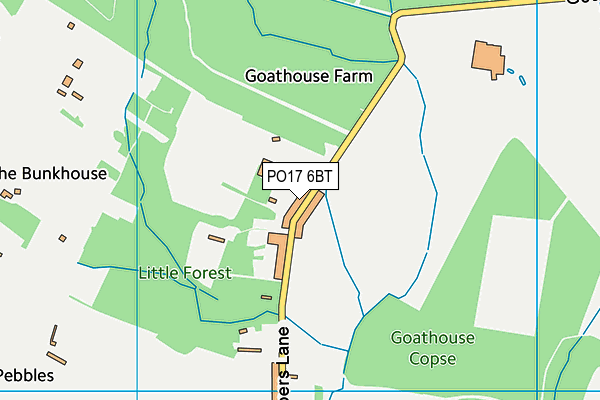 PO17 6BT map - OS VectorMap District (Ordnance Survey) PO17 6BT map - OS VectorMap District (Ordnance Survey)