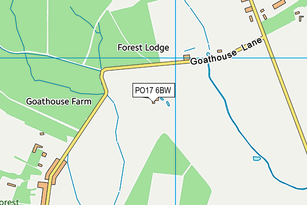PO17 6BW map - OS VectorMap District (Ordnance Survey) PO17 6BW map - OS VectorMap District (Ordnance Survey)