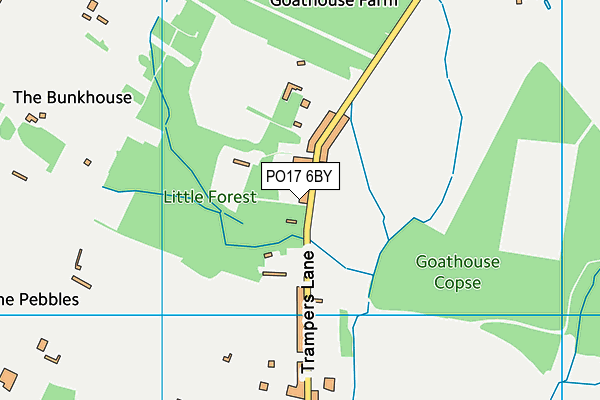 PO17 6BY map - OS VectorMap District (Ordnance Survey) PO17 6BY map - OS VectorMap District (Ordnance Survey)