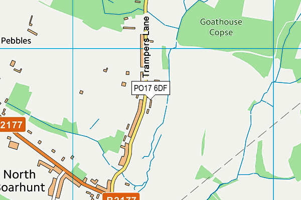PO17 6DF map - OS VectorMap District (Ordnance Survey) PO17 6DF map - OS VectorMap District (Ordnance Survey)
