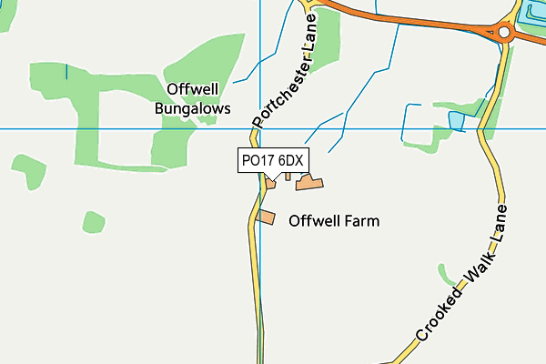 PO17 6DX map - OS VectorMap District (Ordnance Survey) PO17 6DX map - OS VectorMap District (Ordnance Survey)