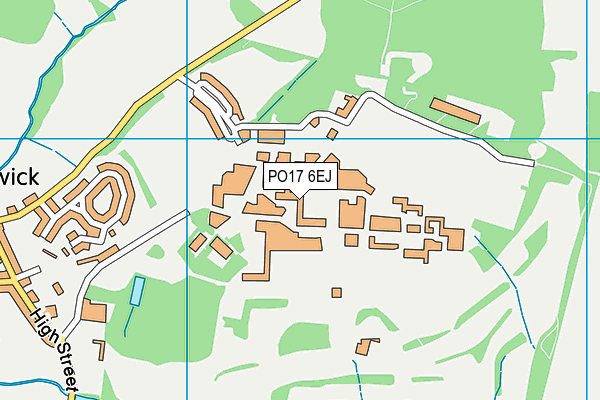 PO17 6EJ map - OS VectorMap District (Ordnance Survey) PO17 6EJ map - OS VectorMap District (Ordnance Survey)