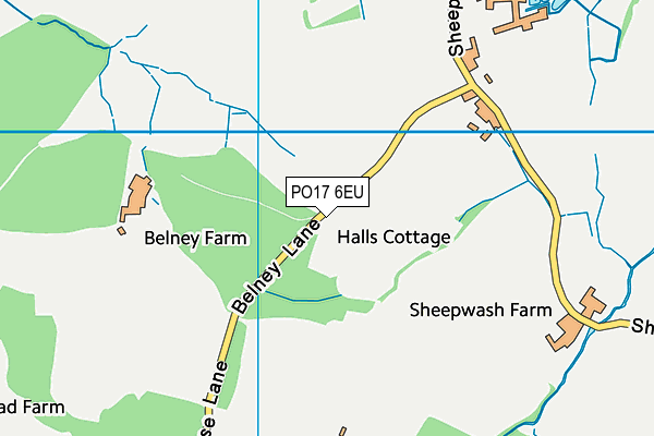 PO17 6EU map - OS VectorMap District (Ordnance Survey) PO17 6EU map - OS VectorMap District (Ordnance Survey)