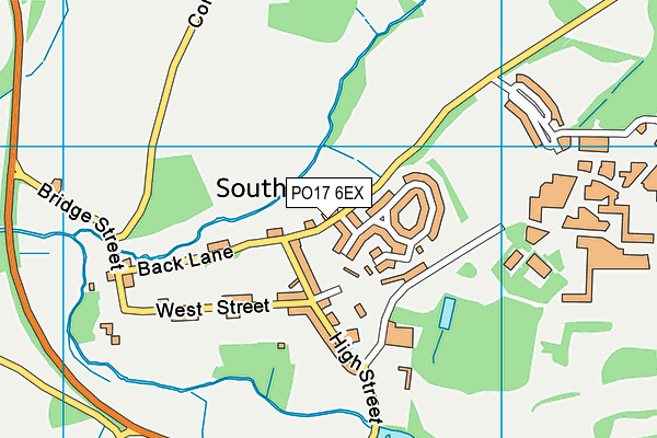 PO17 6EX map - OS VectorMap District (Ordnance Survey) PO17 6EX map - OS VectorMap District (Ordnance Survey)
