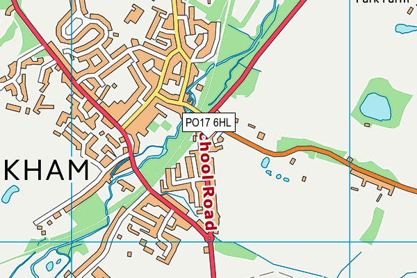 PO17 6HL map - OS VectorMap District (Ordnance Survey)