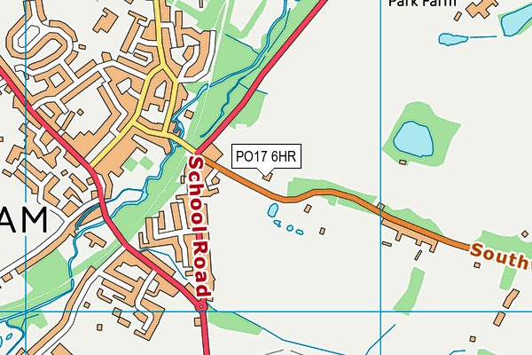PO17 6HR map - OS VectorMap District (Ordnance Survey) PO17 6HR map - OS VectorMap District (Ordnance Survey)