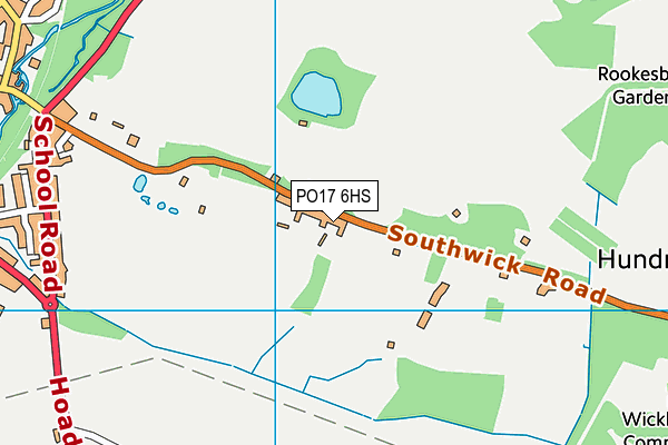 PO17 6HS map - OS VectorMap District (Ordnance Survey) PO17 6HS map - OS VectorMap District (Ordnance Survey)