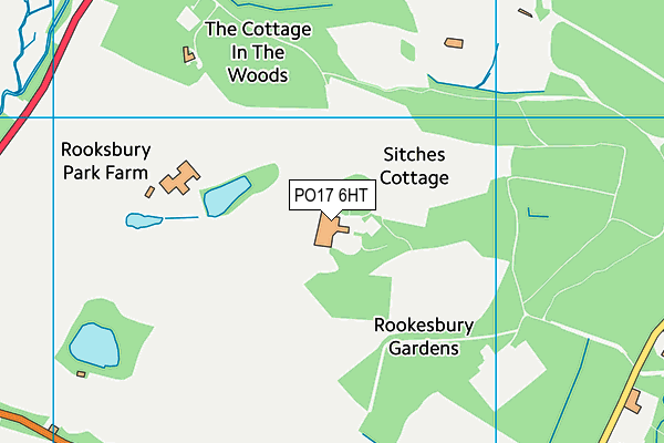 PO17 6HT map - OS VectorMap District (Ordnance Survey) PO17 6HT map - OS VectorMap District (Ordnance Survey)
