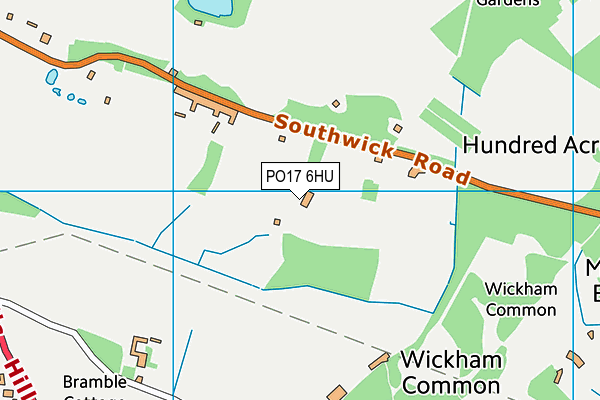 PO17 6HU map - OS VectorMap District (Ordnance Survey)