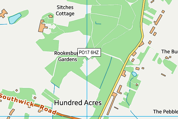 PO17 6HZ map - OS VectorMap District (Ordnance Survey)