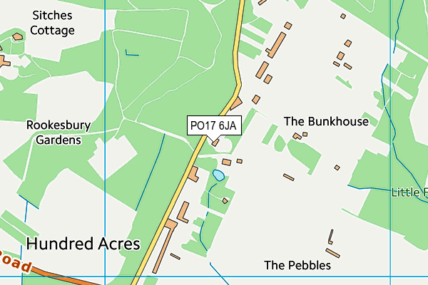 PO17 6JA map - OS VectorMap District (Ordnance Survey)