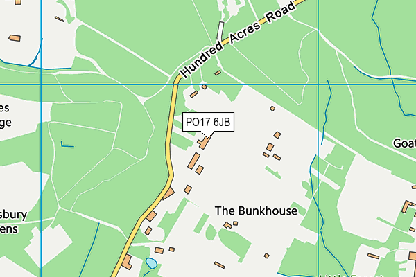 PO17 6JB map - OS VectorMap District (Ordnance Survey) PO17 6JB map - OS VectorMap District (Ordnance Survey)