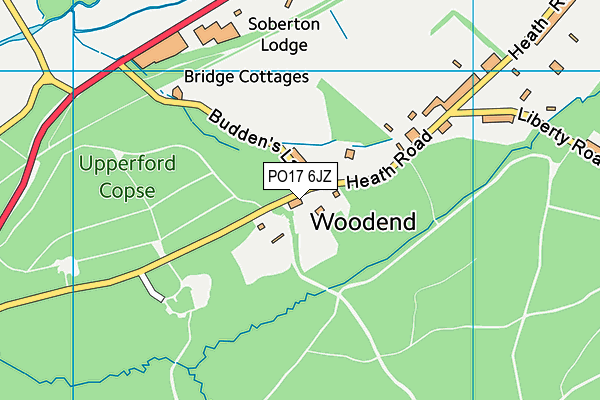 PO17 6JZ map - OS VectorMap District (Ordnance Survey)