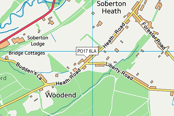 PO17 6LA map - OS VectorMap District (Ordnance Survey) PO17 6LA map - OS VectorMap District (Ordnance Survey)
