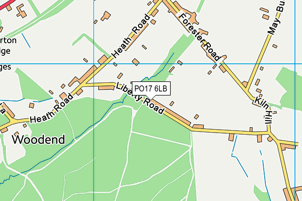 PO17 6LB map - OS VectorMap District (Ordnance Survey) PO17 6LB map - OS VectorMap District (Ordnance Survey)