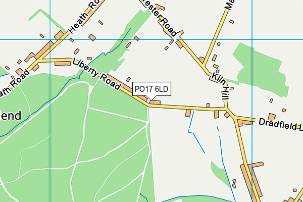 PO17 6LD map - OS VectorMap District (Ordnance Survey) PO17 6LD map - OS VectorMap District (Ordnance Survey)