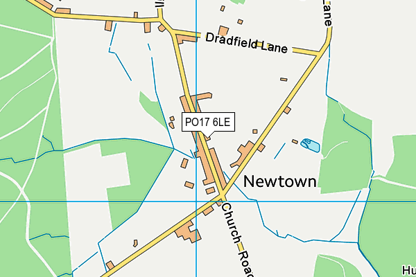 PO17 6LE map - OS VectorMap District (Ordnance Survey)