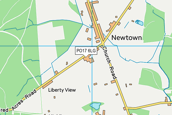 PO17 6LG map - OS VectorMap District (Ordnance Survey) PO17 6LG map - OS VectorMap District (Ordnance Survey)
