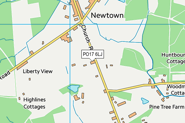 PO17 6LJ map - OS VectorMap District (Ordnance Survey)
