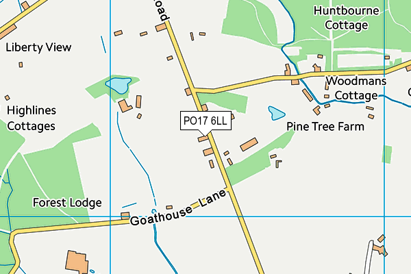 PO17 6LL map - OS VectorMap District (Ordnance Survey)