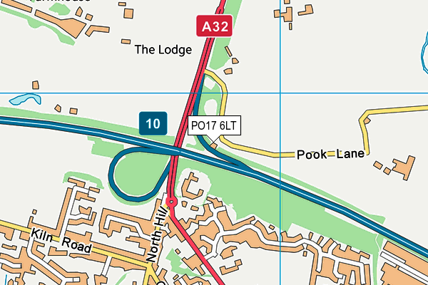 PO17 6LT map - OS VectorMap District (Ordnance Survey) PO17 6LT map - OS VectorMap District (Ordnance Survey)