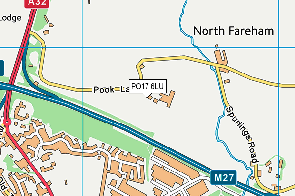 PO17 6LU map - OS VectorMap District (Ordnance Survey) PO17 6LU map - OS VectorMap District (Ordnance Survey)
