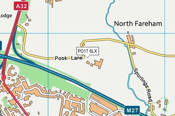 PO17 6LX map - OS VectorMap District (Ordnance Survey) PO17 6LX map - OS VectorMap District (Ordnance Survey)