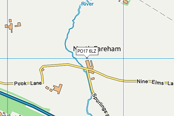 PO17 6LZ map - OS VectorMap District (Ordnance Survey) PO17 6LZ map - OS VectorMap District (Ordnance Survey)