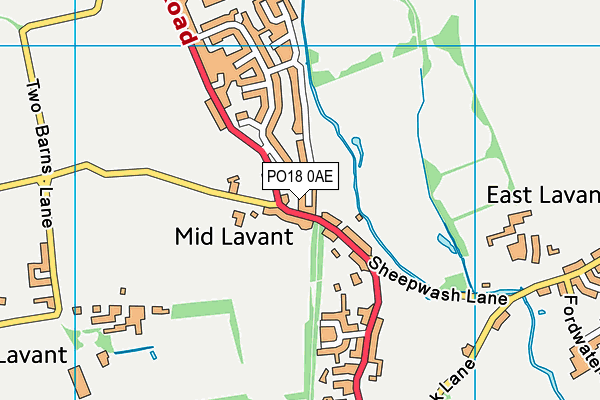 PO18 0AE map - OS VectorMap District (Ordnance Survey) PO18 0AE map - OS VectorMap District (Ordnance Survey)