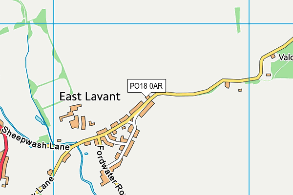 PO18 0AR map - OS VectorMap District (Ordnance Survey) PO18 0AR map - OS VectorMap District (Ordnance Survey)