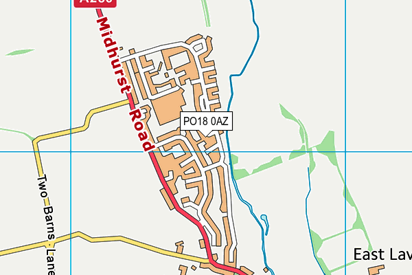 PO18 0AZ map - OS VectorMap District (Ordnance Survey) PO18 0AZ map - OS VectorMap District (Ordnance Survey)