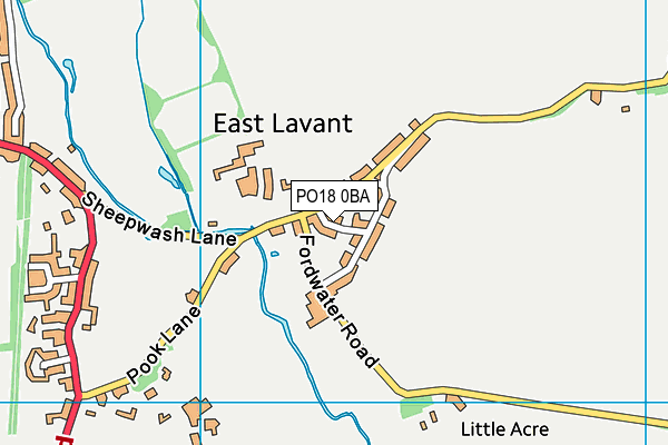 PO18 0BA map - OS VectorMap District (Ordnance Survey) PO18 0BA map - OS VectorMap District (Ordnance Survey)