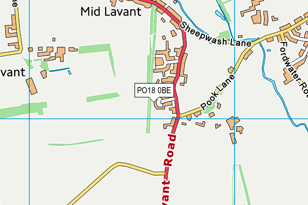 PO18 0BE map - OS VectorMap District (Ordnance Survey) PO18 0BE map - OS VectorMap District (Ordnance Survey)