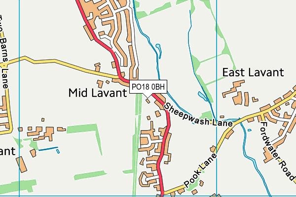 PO18 0BH map - OS VectorMap District (Ordnance Survey) PO18 0BH map - OS VectorMap District (Ordnance Survey)