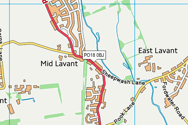 PO18 0BJ map - OS VectorMap District (Ordnance Survey) PO18 0BJ map - OS VectorMap District (Ordnance Survey)