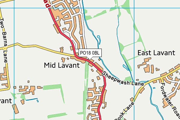 PO18 0BL map - OS VectorMap District (Ordnance Survey) PO18 0BL map - OS VectorMap District (Ordnance Survey)